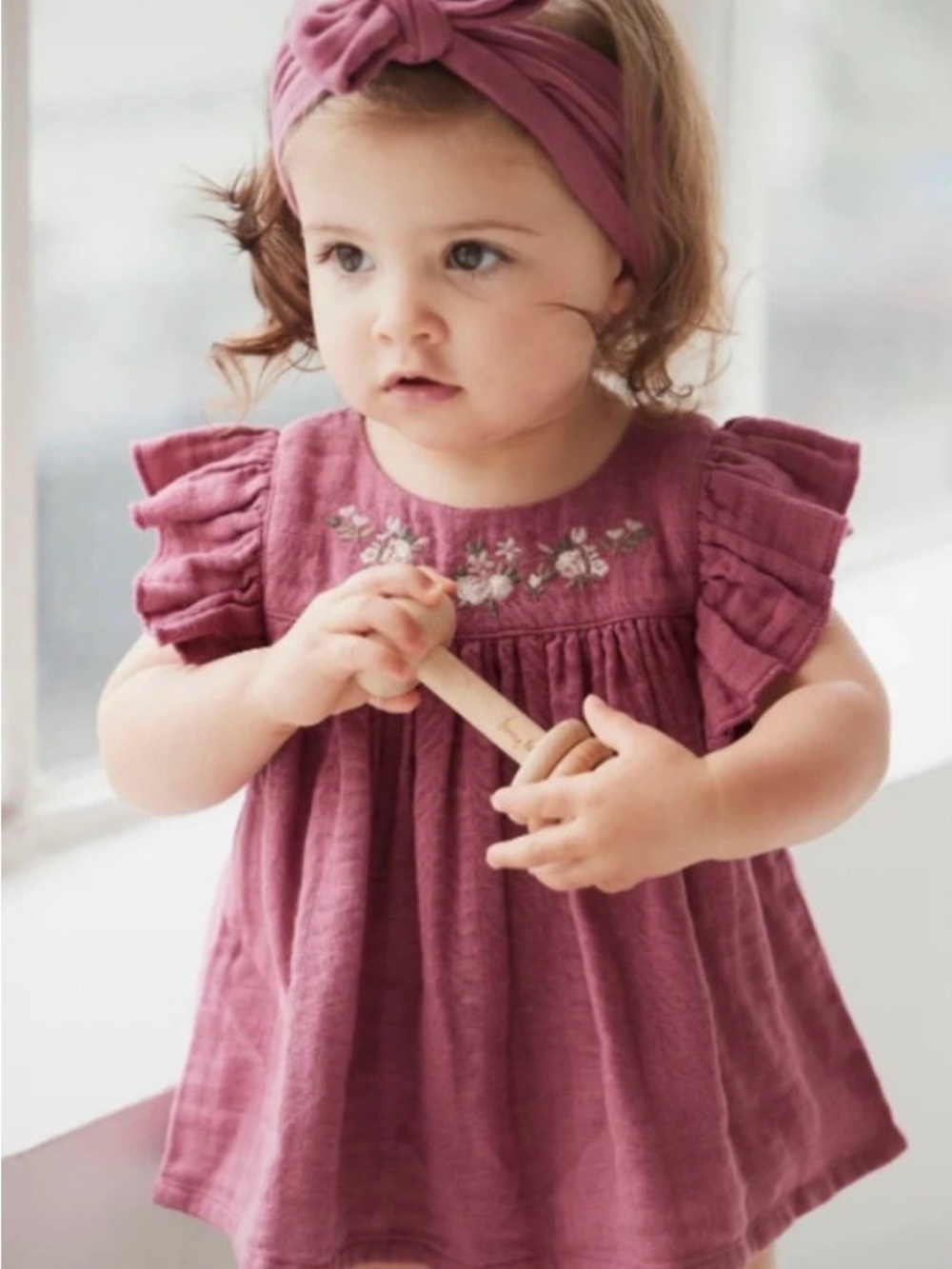 Jamie kay muslin Eleanor top - rasberry pink -2y - Picture 3 of 3